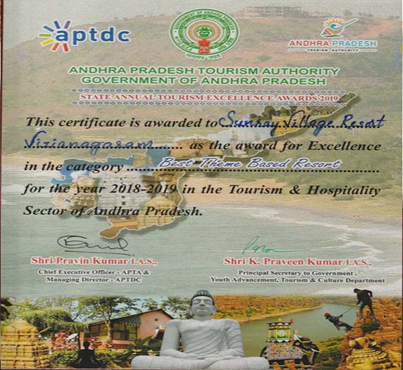 “Best Theme Based Resort” in Andhra Pradesh for the year